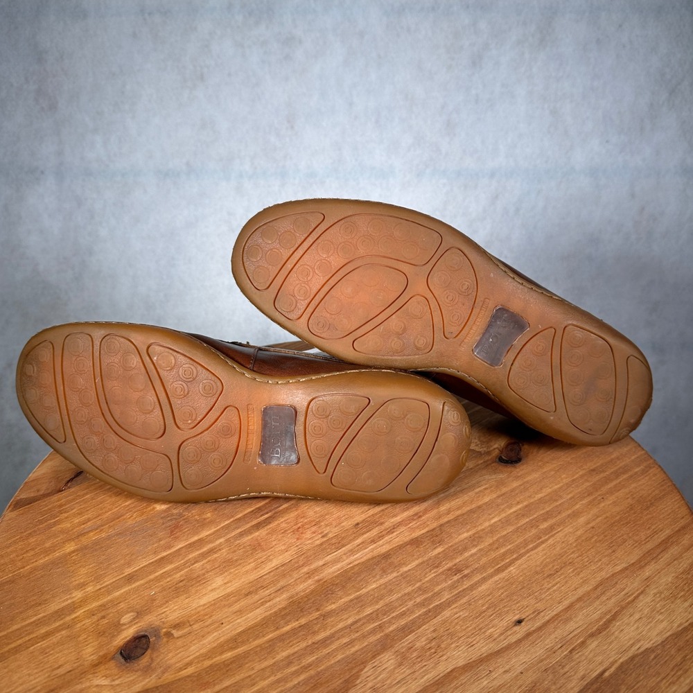 Born Loafers Mens 10.5 Brown Good Leather Slip On Moc Toe H30916 Handcrafted - Picture 12 of 15